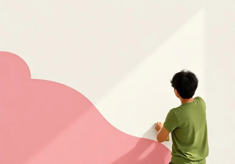 Application d'un enduit décoratif à la lisseuse sur un mur